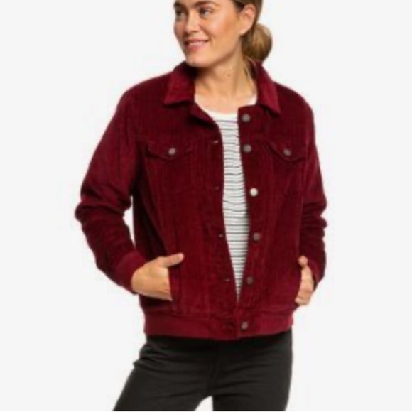 Roxy Redwood Giants Sherpa Lined Corduroy Jacket - Picture 1 of 12